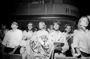 The Beatles in New York City, on their North American Tour ahead of their concert to be