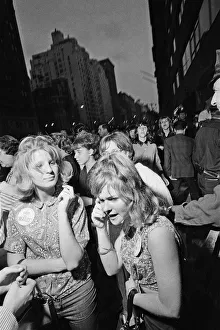 The Beatles in New York City, on their North American Tour ahead of their concert to be