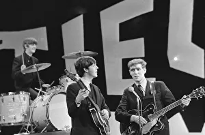 The Beatles in New York rehearse for their appearance on the Ed Sullivan TV Show