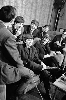00441 Collection: The Beatles news press conference after returning from successful Winter 1964 US Tour