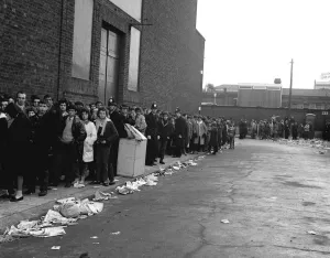 The Beatles November 1963 A general view of the crowd waiting to see their idols