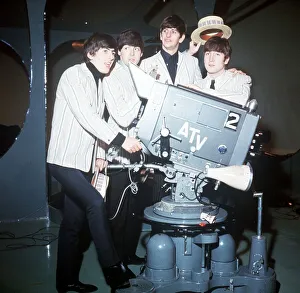 Beatles Colour Prints: The Beatles Rehearse for ATV Show with Morcambe and Wise 2 December 1963