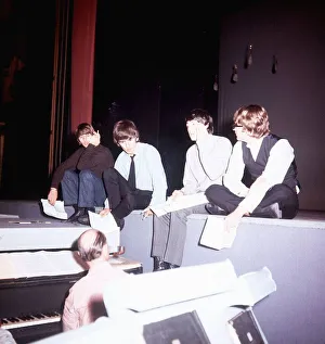 The Beatles rehearsing at London Palladium July 1964 for night of a 100 stars