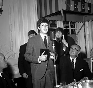 The Beatles September 1963 Paul McCartney of The Beatles making a speach