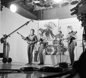 The Beatles on the set of A Hard Days Night, Scala Theatre, London