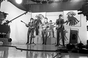 The Beatles on the set of A Hard Days Night, Scala Theatre, London
