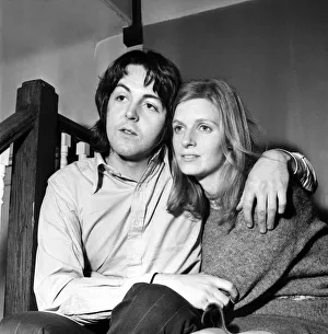 Beatles singer Paul McCartney with his new bride Linda Eastman