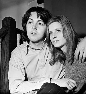 Beatles singer Paul McCartney with his new bride Linda Eastman