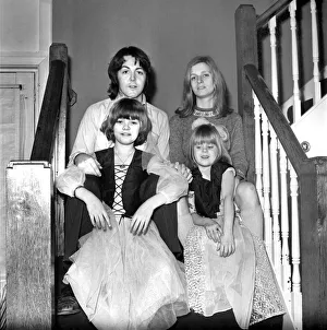 Honeymoon Prints: Beatles singer Paul McCartney with his new bride Linda Eastman accompanied by Linda