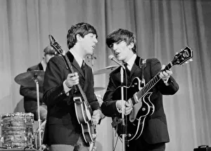 The Beatles on Sunday Night at the London Paldium. Paul McCartney