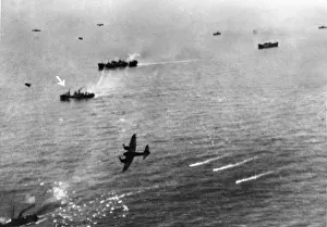 Squadron Prints: Beaufighters of RAF Coastal Command escorted by Spitfires of Fighter Command