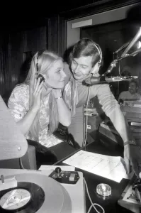Beauty Contest: Entertainment Radio: Miss World Eva Reuber Staier pictured with Disc