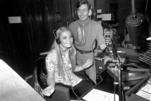 Beauty Contest: Entertainment Radio: Miss World Eva Reuber Staier pictured with Disc