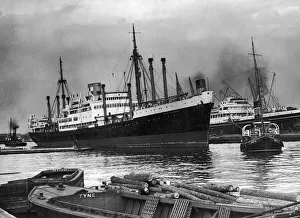 Docks Prints: The Beaverbrae, Canadian Ship that brought thousands of London Dockers out on strike