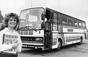 01503 Collection: Bebb Travel hostess Alison with one of the firms newest coaches at their Church