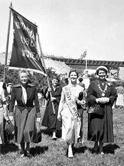 Bedlington Miners Picnic - Woman speakers at the Northumberland Miners Gala. Miss E