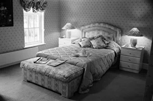 Bedroom in a show house of Dulwich Gate'. Prime Minister Margaret Thatcher