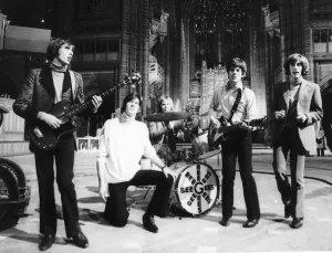 The Bee Gees pop group 1967 Barry Gibb Maurice Gibb Robin Gibb Colin Petersen