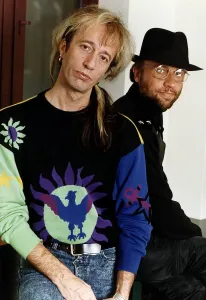 Bee Gees Pop Group members brothers Maurice Gibb & Robin Gibb