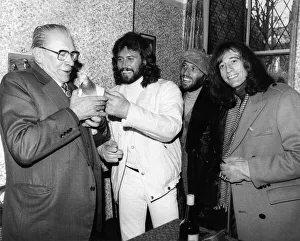 The Bee Gees pop group return to the small Manchester suburb of Chorlton cum Hardy with a