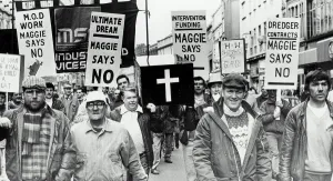 Banners Prints: Belfast Shipyard Workers Protest Against Margaret Thatcher