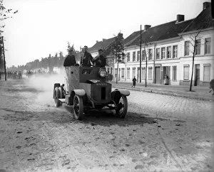 A Belgian Armoured car during World War One September 1914