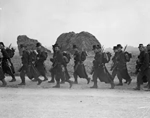 Haystack Prints: Belgian Carabiners seen here falling back to Brussels after Louvain falls to the German