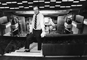 Circle Prints: Belgrade Theatre Director Bob Hamlin inside the auditorium. 28th March 1983