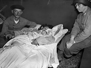 Believed to be the first French baby born in American hospital in Cherbourg Peninsula