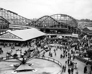 Belle Vue park Fun fair in Manchester during the August Bank Holiday, August 1949