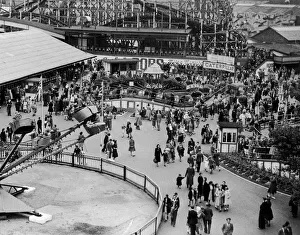 Belle Vue park Fun fair in Manchester during the August Bank Holiday, August 1949
