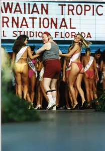 Benny Hill Comedian at Miss Hawaiian Tropic Contest in United States