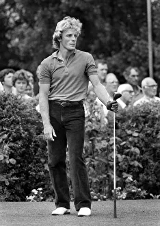 00042 Prints: Benson and Hedges Golf. Bernard Langer on the 1st tee at Fulford