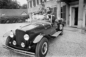 Vintage Prints: The Bentley Car, being driven by enthusiasts in the Berkshire area on Britain during an