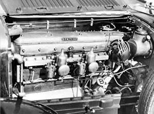 This Bentley six-cylinder engine allows the Speed Six model to go above the 100 m. p. h