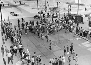 Berlin a city divided. Childrens party at the sector boundary Berlin 15th August 1953