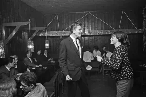 Berliners enjoying a night out at the Old Eden Saloon off of Damaschke Strasse, Berlin