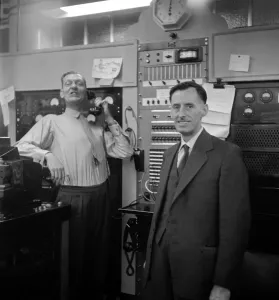 Bernard Coster, Daily Mirror Telephoto Room technician, seen here at work
