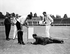 00279 Prints: Bernard Flack, a scientist from The University of Wales taking soil samples to experiment