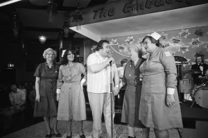 Bernard Manning performing at The Embassy Club in Manchester