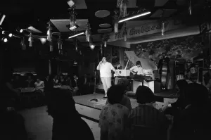 01141 Prints: Bernard Manning performing at The Embassy Club in Manchester
