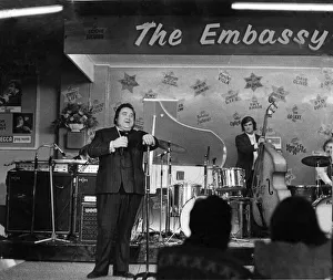 01141 Prints: Bernard Manning performing at The Embassy Club in Manchester