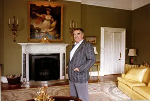 Farming Prints: Bernard Matthews inside Great Witchingham Hall Norfolk. 29th March 1991
