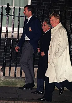 Bernie Ecclestone head of Formula One arriving at Sportsman party at 10 Downing Street