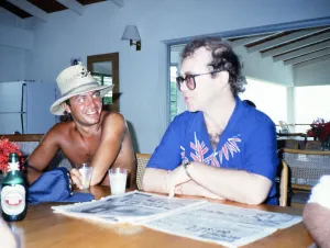 Bernie Taupin and Elton John on the Caribbean island of Montserrat to record a new album