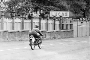 Beryl Swain, motorcycle road racer and the first woman to compete solo in a TT road race