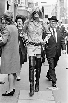 Betty Catroux, model and muse of Yves Saint Laurent pictured outside his first London