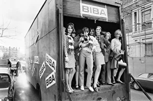 The Biba Boutique in West London. Kensington High Street area Young ladies