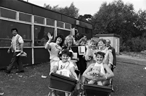 Fundraising Prints: Bibs and nappies were the order of the day as women supporters of Bradley Rangers