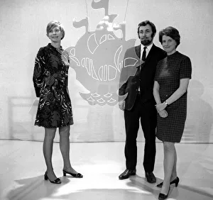 Biddy Baxter (L) editor of BBCs Blue Peter Childrens TV Programme January 1968